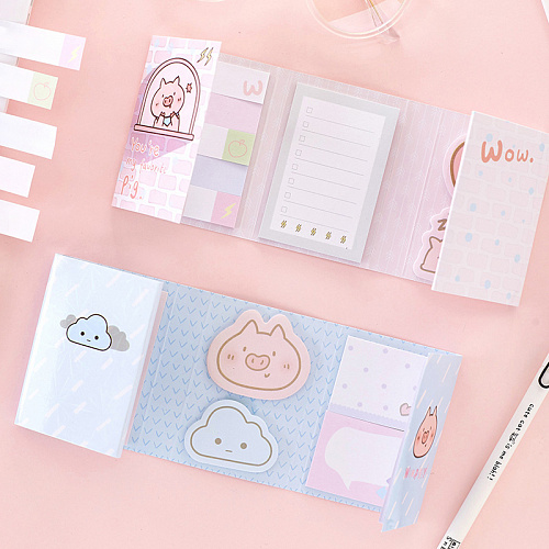 Набор стикеров "Piggy" (голубой)