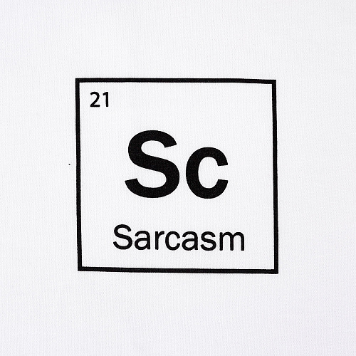 Футболка , "Sarcasm", белая