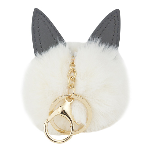 Брелок "Пушистый кот" (молочный)