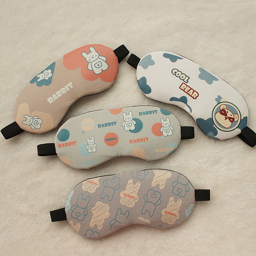 Маска для сна "Rabbit & Dots", светло серая