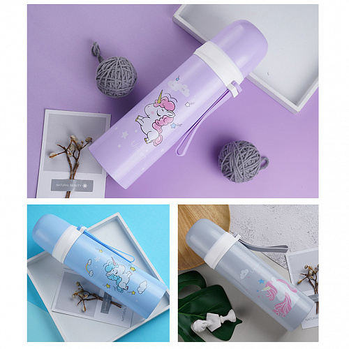 Термос "Единорожка" (фиолетовый)