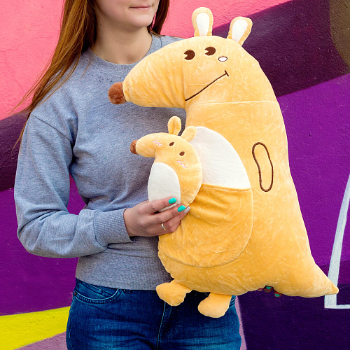 Игрушка-подушка "Кенгуру плоский" 60см