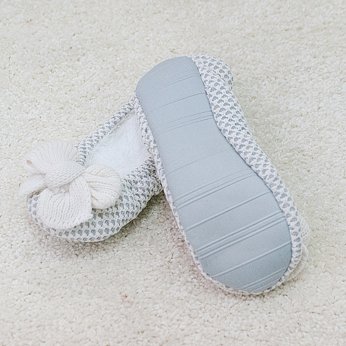 Тапочки-балетки "Белый бантик"