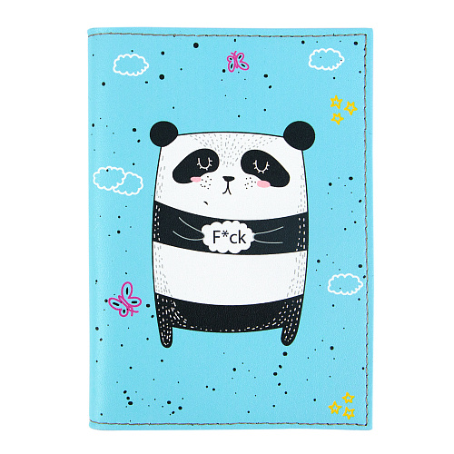 Обложка для паспорта "Панда" (кожа)