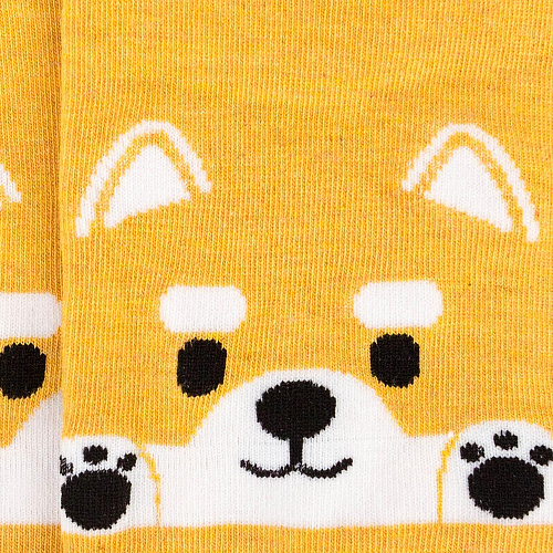 Носки короткие "Собачка" (оранжевые)