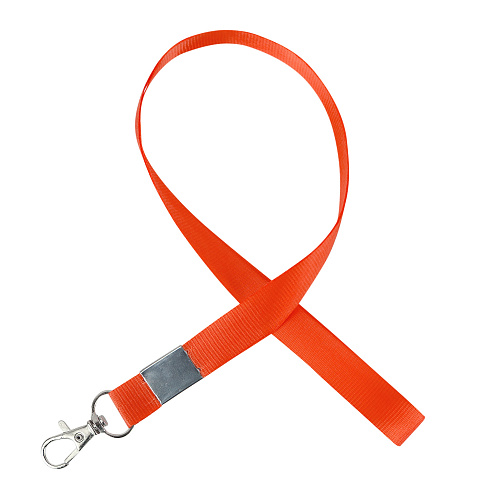 Шнурок для бейджей с карабином (красный)