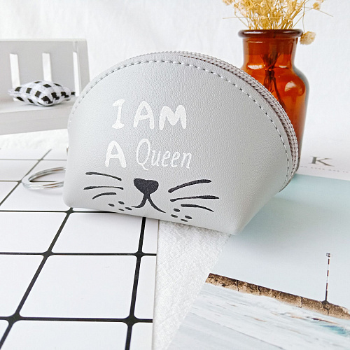 Кошелек для мелочи "Kitty" (серый)