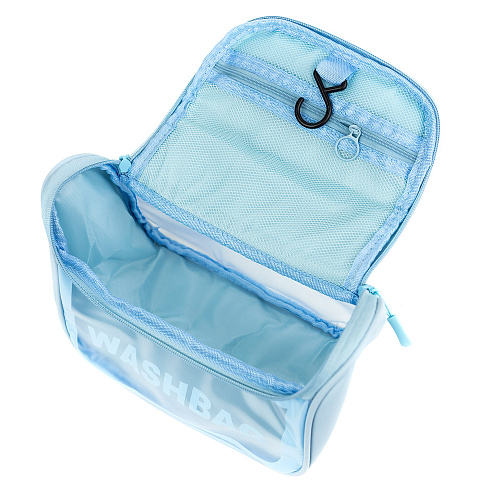 Косметичка дорожная "Washbag" с клапаном голубая