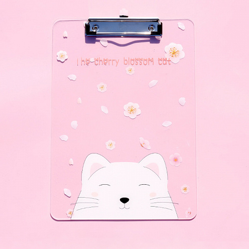 Папка-планшет "Прозрачный" (мордочка кота)