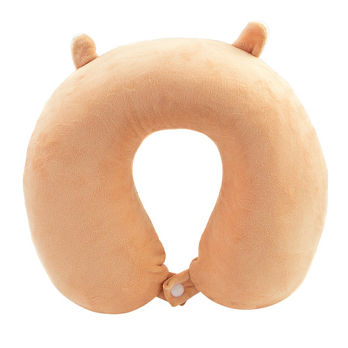Подушка для путешествий "Корги" (беж), Memory Foam