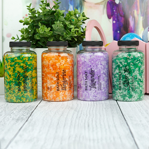 Соль д/ванны в банке с эфирным маслом Лемонграсс (Lemongrass) Fabrik Cosmetology