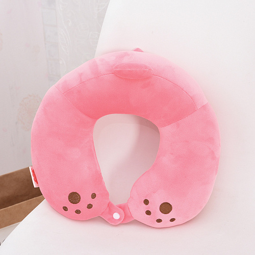 Подушка для путешествий "Лапки" (розовая)