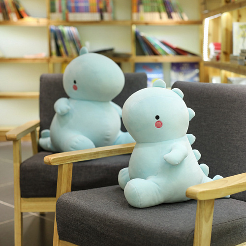 Игрушка-подушка "Динозавр" (голубой маленький)