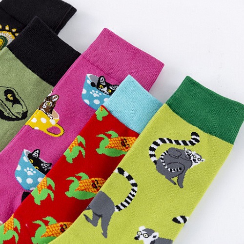 Носки "Лемуры" (зеленые)