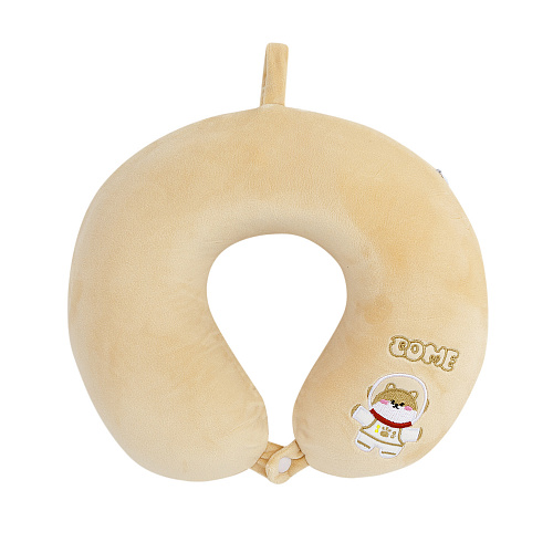 Подушка для путешествий Memory Foam "Корги-космонавт" (бежевая)