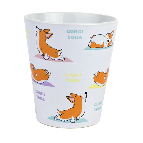 Кружка латте малая "Корги йога"