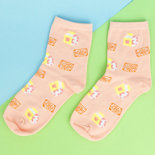 Носки "Молоко с печенькой", разм.35-39