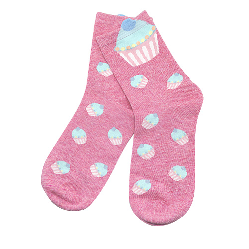 Носки "Капкейки" (розовые)