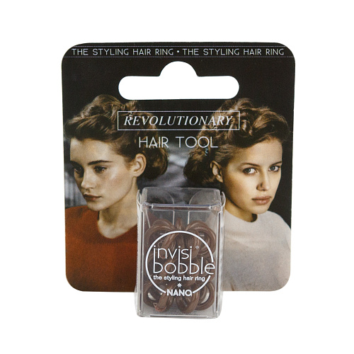 Best Резинка-браслет для волос invisibobble NANO (с подвесом) Pretzel Brown
