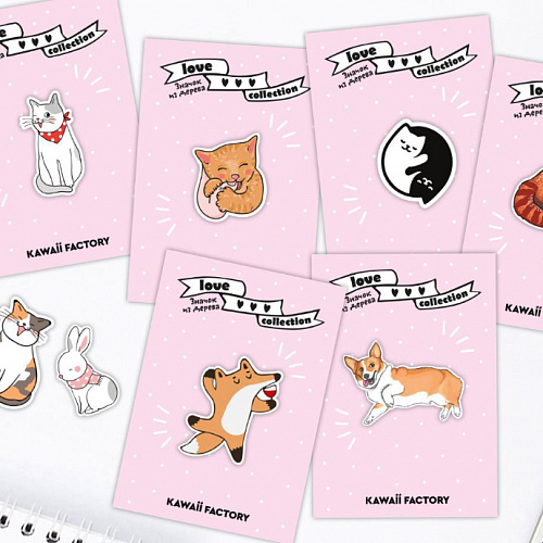 Значок "Котейка" (серый)