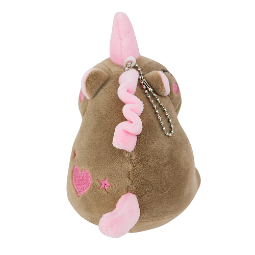 Брелок "Единорог с сердечком" (серый)