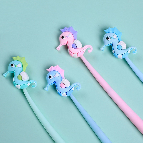 Ручка "Морской конек" голубой с розовым