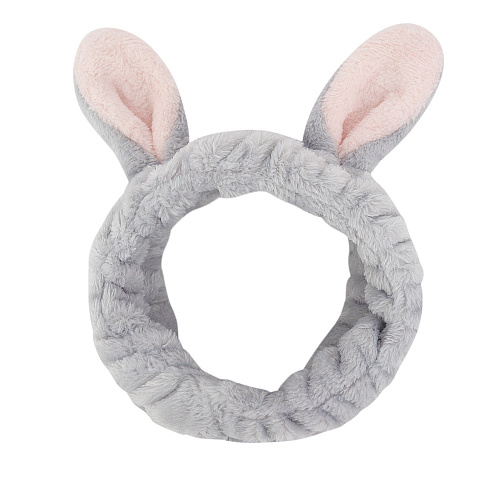 Повязка на голову "Заячьи уши", серый