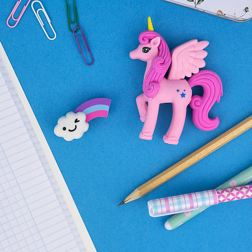 Набор ластиков "Pony" (розовый)