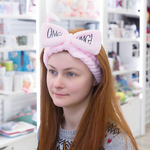 Повязка на голову "OMG!", розовый
