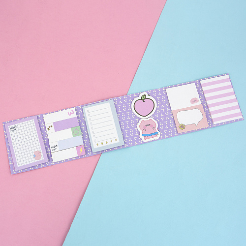 Набор стикеров "Cutie pig small" (фиолтовый)