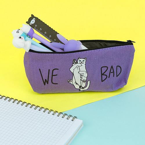 Пенал "Bad cat" (фиолетовый)