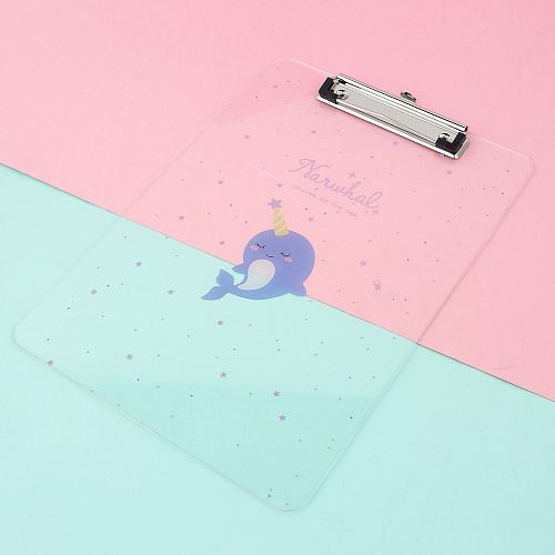 Папка-планшет "Прозрачный" (нарвал)