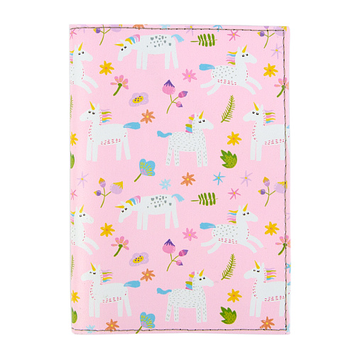 Обложка для паспорта "Радужная" (кожа)