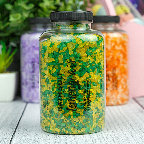 Соль д/ванны в банке с эфирным маслом Лемонграсс (Lemongrass) Fabrik Cosmetology