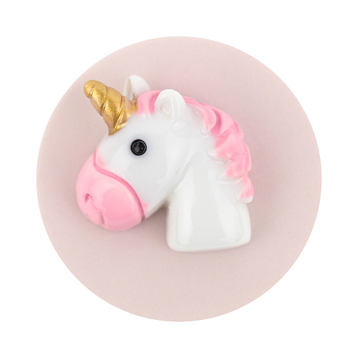 Держатель для телефона/попсокет "Голова единорога" (розовый)