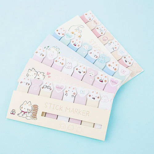 Набор стикеров для записей "Коты" (голубой)