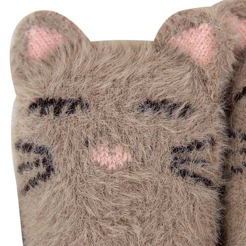 Варежки "Котики" (коричневые)