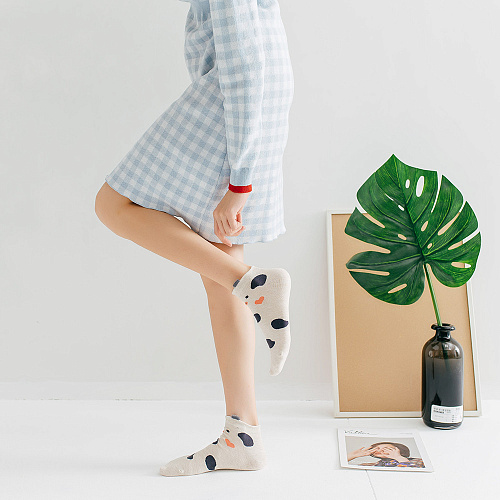 Носки "Зверушки" (черно-белые)