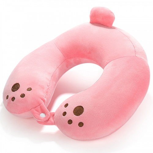 Подушка для путешествий "Лапки" (розовая)