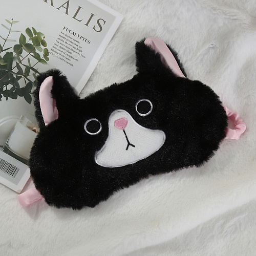 Маска для сна "Curious cat" (черный)