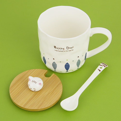 Кружка с крышкой "Котик"