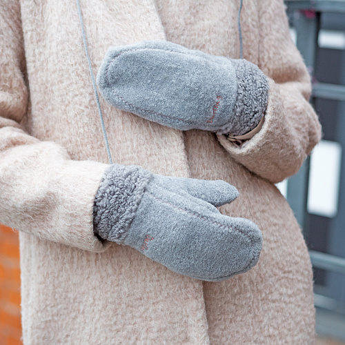Варежки утепленные "Darling", серые
