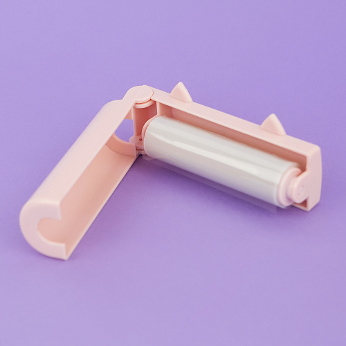 Ролик для чистки одежды "Котик" (розовый)