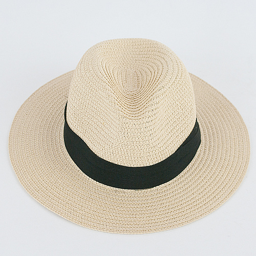 Шляпа с широкой лентой (бежевая)