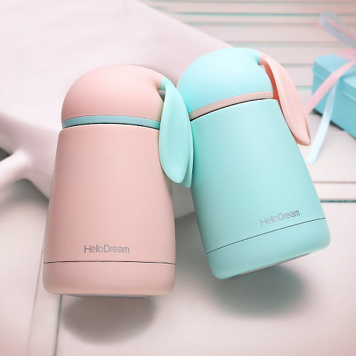 Термос "Ушастый кролик" (мятный)