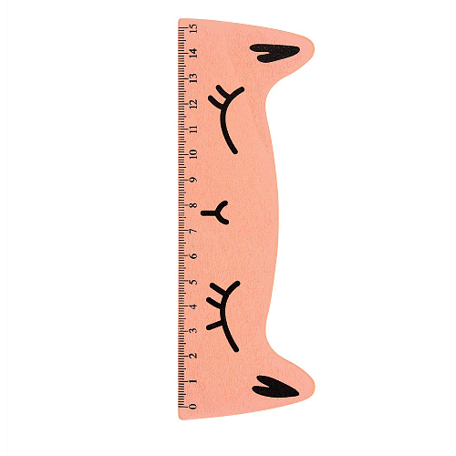 Линейка "Кот" (розовый)