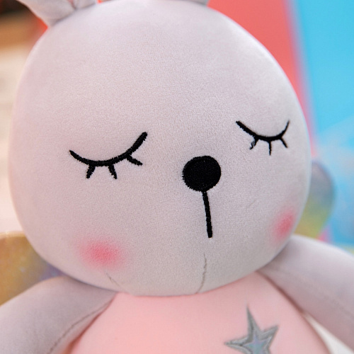 Игрушка-подушка "Зая-ангелок" (серый) 45см