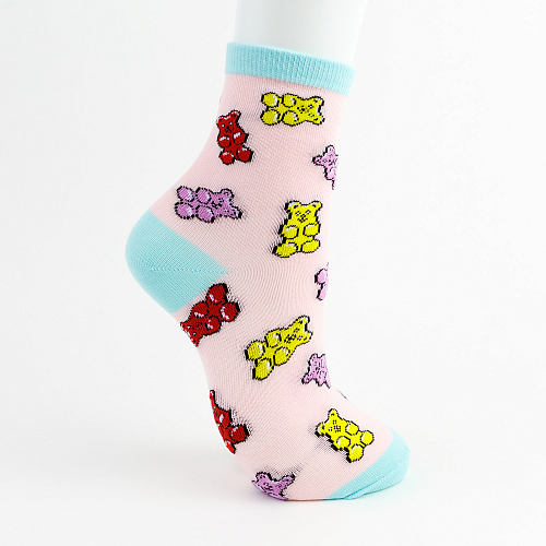 Носки "Мишки на розовом", разм.35-39