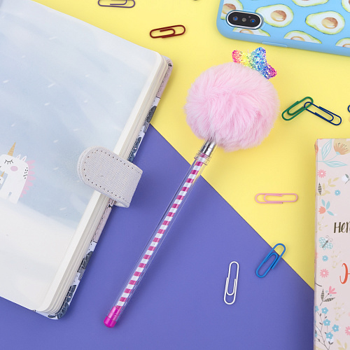 Ручка "Pom Pom" (розовая со звездой)