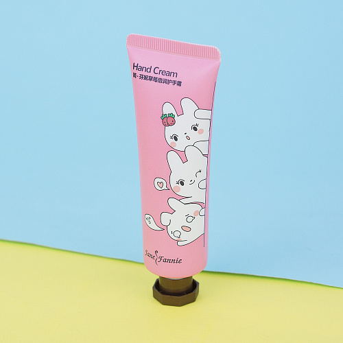 Крем для рук фруктовый "Веселые зверята" розовый